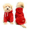 Dog Sweaters for Small Dogs, Fall Warm Dogs Boy Clothes Sweater, Medium Puppy with Pocket Fleece for Small Dog Girl Winter Hoodie Pet Clothes, Pet Supplies Red