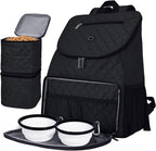 Dog Travel Bag,Airline Approved Pet Supplies Backpack, Dog Travel Backpack with 2 Silicone Collapsible Bowls and 2 Food Baskets.