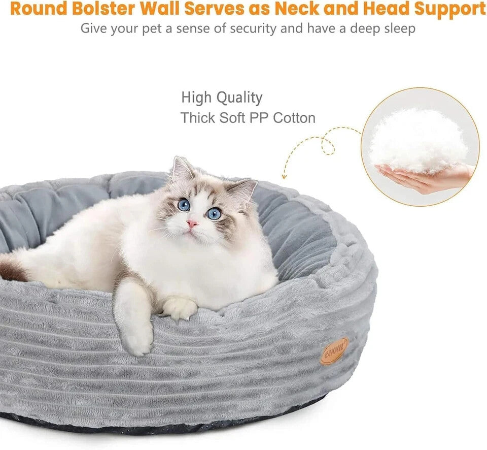 Heated Cat Bed for Indoor Cats, 20’’ Electric Cat Heated Bed Pet Warming Bed For