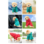 Dog Sweaters for Small Dogs, Fall Warm Dogs Boy Clothes Sweater, Medium Puppy with Pocket Fleece for Small Dog Girl Winter Hoodie Pet Clothes, Pet Supplies Red