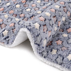 Soft Dog Cat Crate Bed Blanket Reversible Fleece Pet Bed Kennel Pads