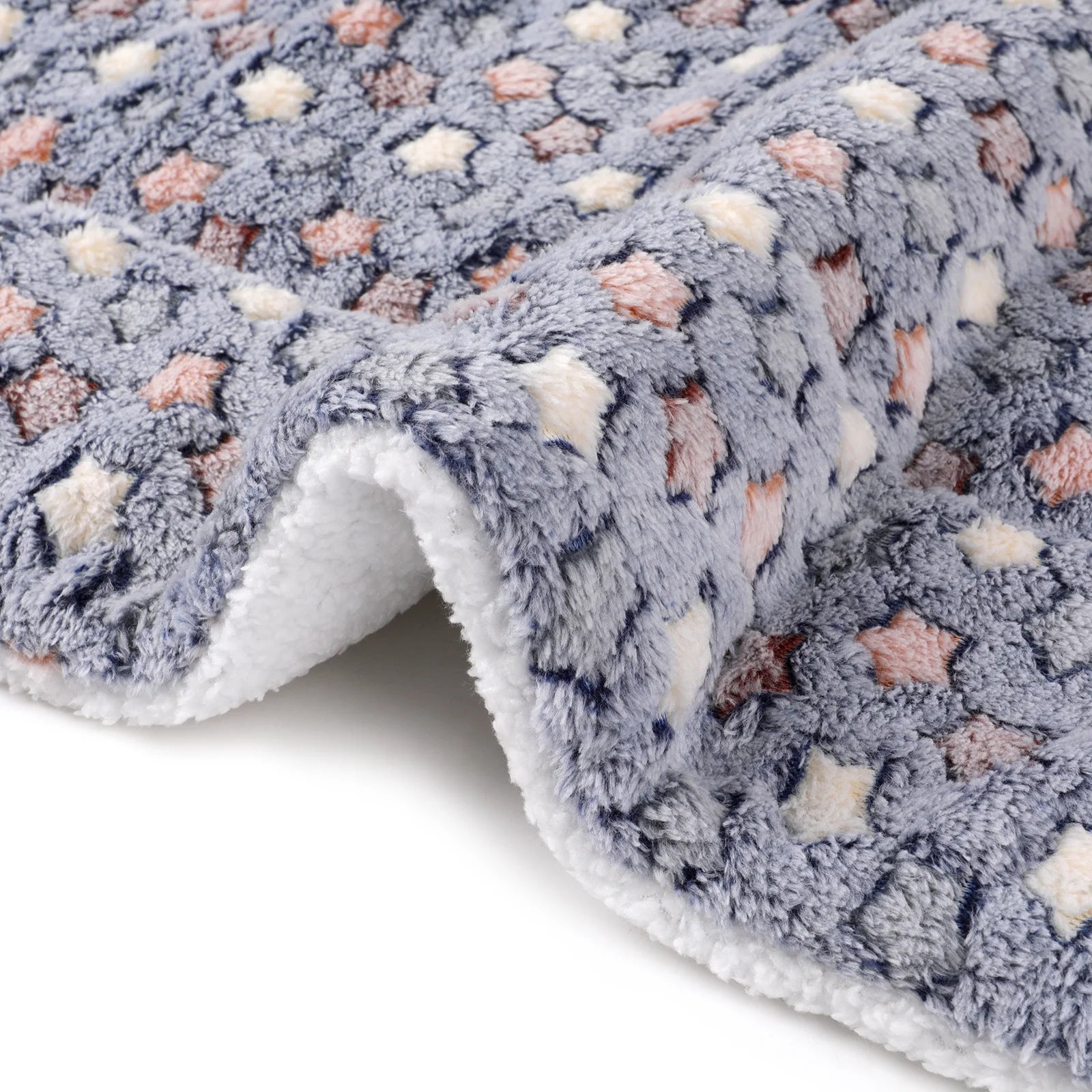Soft Dog Cat Crate Bed Blanket Reversible Fleece Pet Bed Kennel Pads