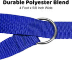 Slip Lead Dog Leash 12 Pack, 4' X 1/2" - Universal Dog Leash with Metal O Ring - Machine Washable for Groomers, Shelters, Rescues, Vets, or Doggy Daycares