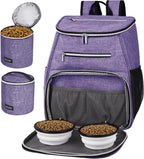 丨Dog Travel Bag Backpack, Airline Approved Pet Supplies Backpack, Dog Travel Backpack with 2 Silicone Collapsible Bowls and 2 Food Baskets. Black