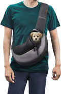 Pet Sling Carrier for Small Dogs Cats,Breathable Mesh Travelling Hand Free Puppy Backpack with Pouch and Adjustable Strap Carrier
