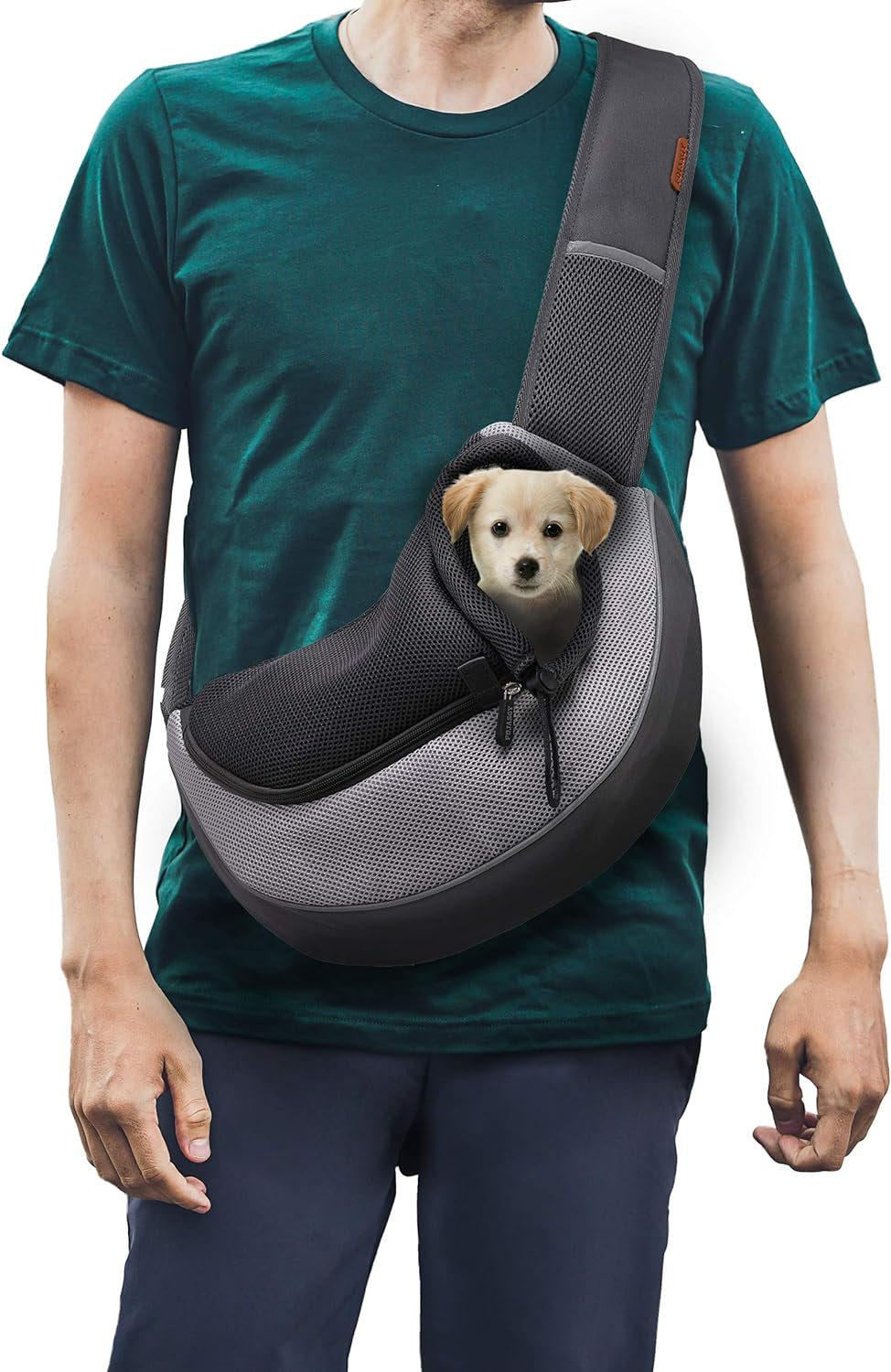 Pet Sling Carrier for Small Dogs Cats,Breathable Mesh Travelling Hand Free Puppy Backpack with Pouch and Adjustable Strap Carrier