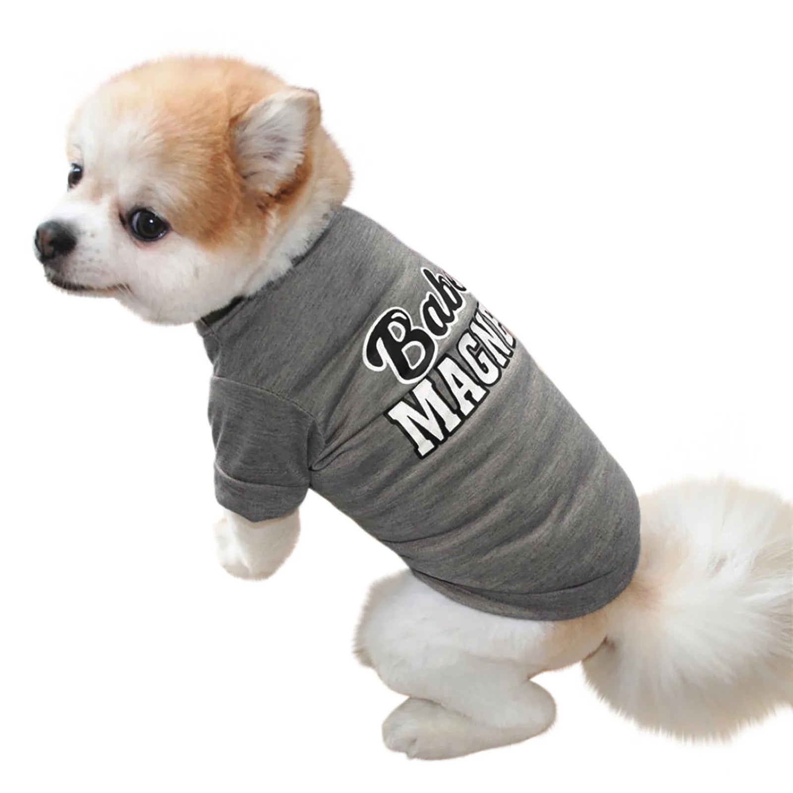 Dog Clothes Pet Puppy Summer Shirt Small Dog Cat Pet Clothes Vest T Shirt Pet Supplies Grey