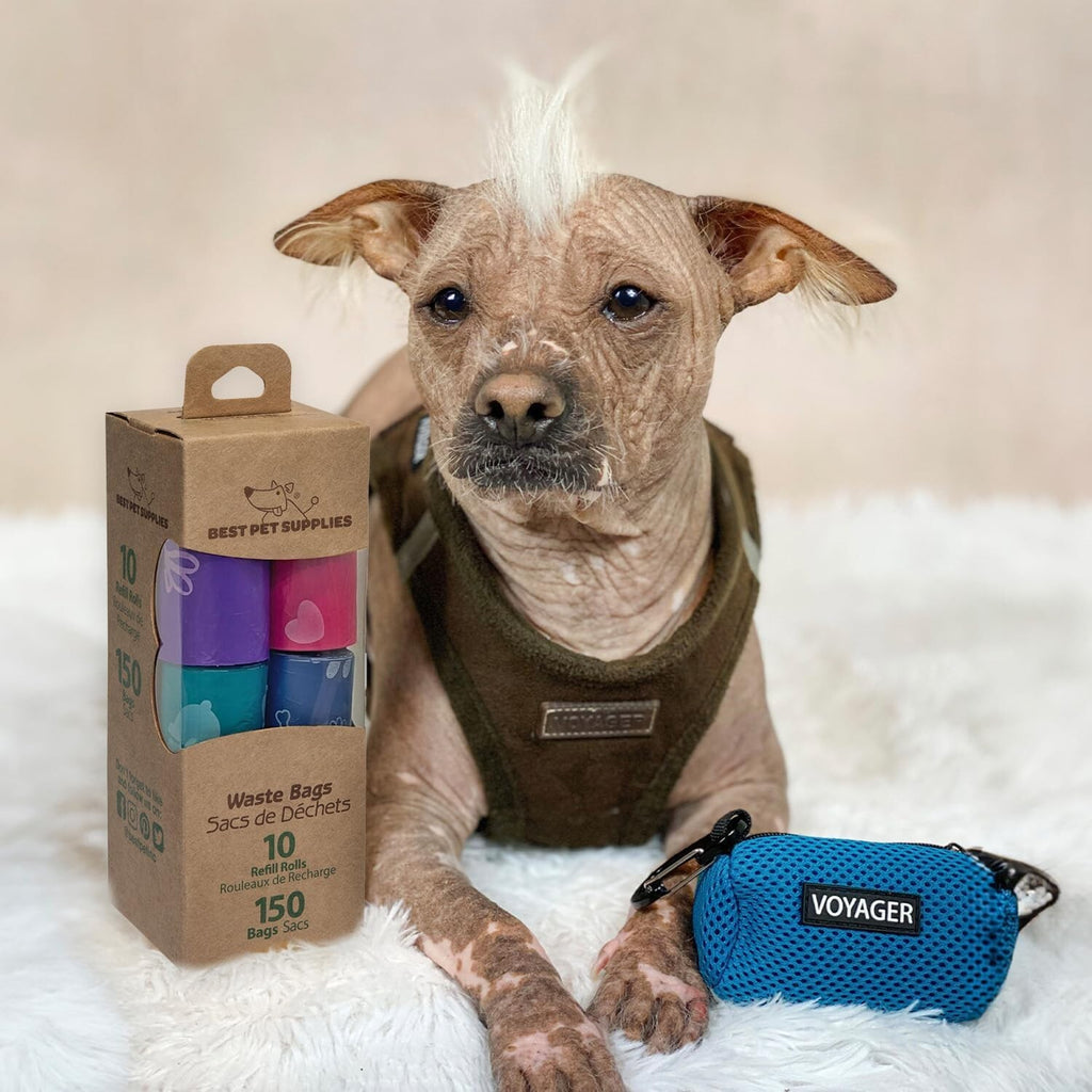 Best Pet Supplies Dog Poop Bags for Waste (150 Bags) Leak Proof, Tear Resistant