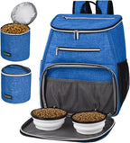 丨Dog Travel Bag Backpack, Airline Approved Pet Supplies Backpack, Dog Travel Backpack with 2 Silicone Collapsible Bowls and 2 Food Baskets. Black