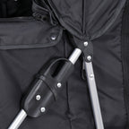 Foldable Dog Stroller 3 Wheels Pet Stroller for Dog / Cat Durable Travel Carrier with Storage Basket - Black