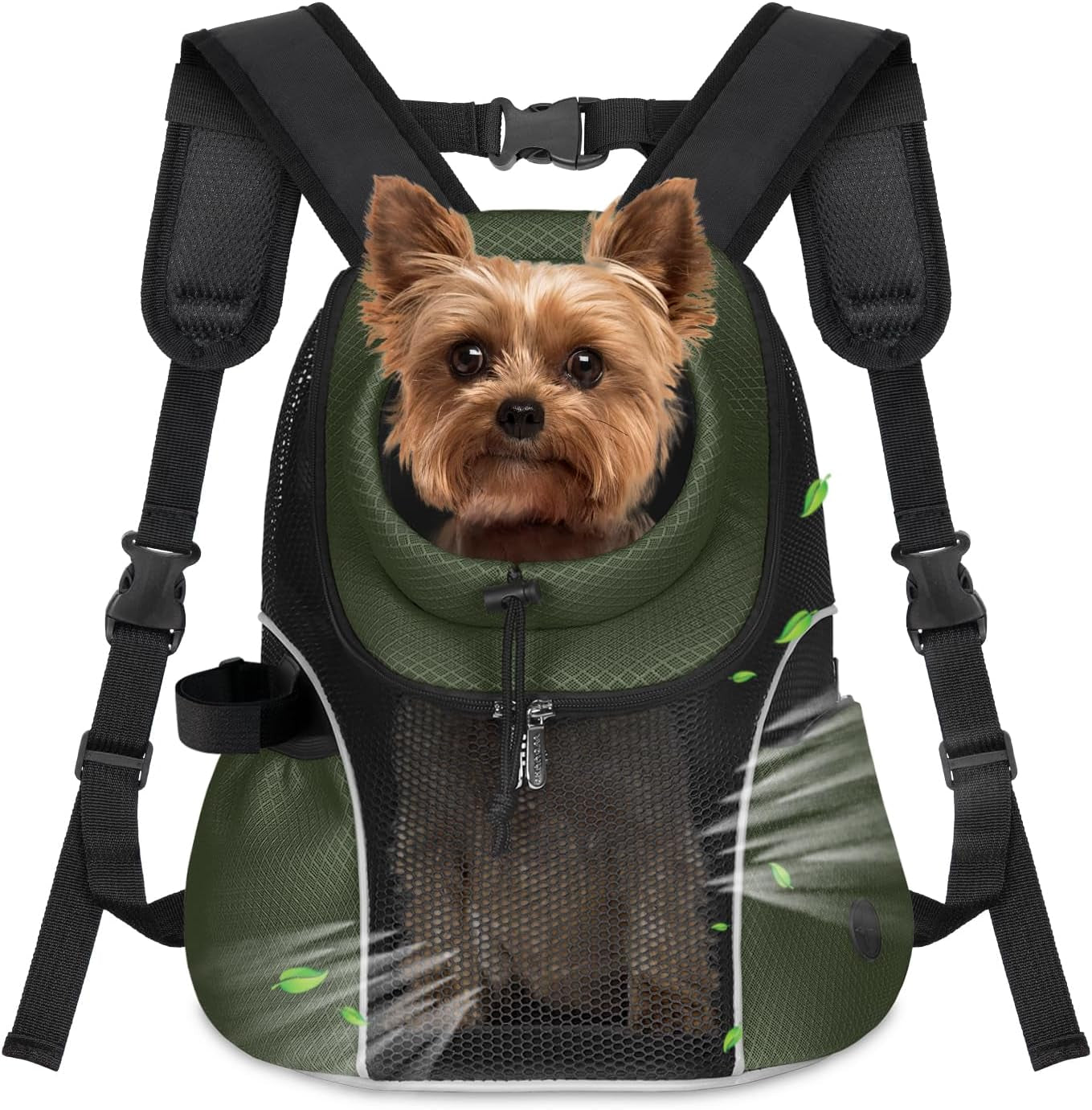 Pet Dog Carrier Backpack Small Dog Front Backpack Ventilated Mesh Dog Travel Back Pack with Safety Belt for Travel Hiking Cycling Outdoor Adventures (Size L: 10-14 Lbs, Rethink Pink)