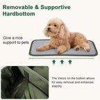Dog Purse Carrier, Dog Carrier with Pockets for Small Dogs, Fits Dogs 5.5 Lbs to 11 Lbs, Cat and Puppies Tote Bag, Outing, Travel, Vet, Green