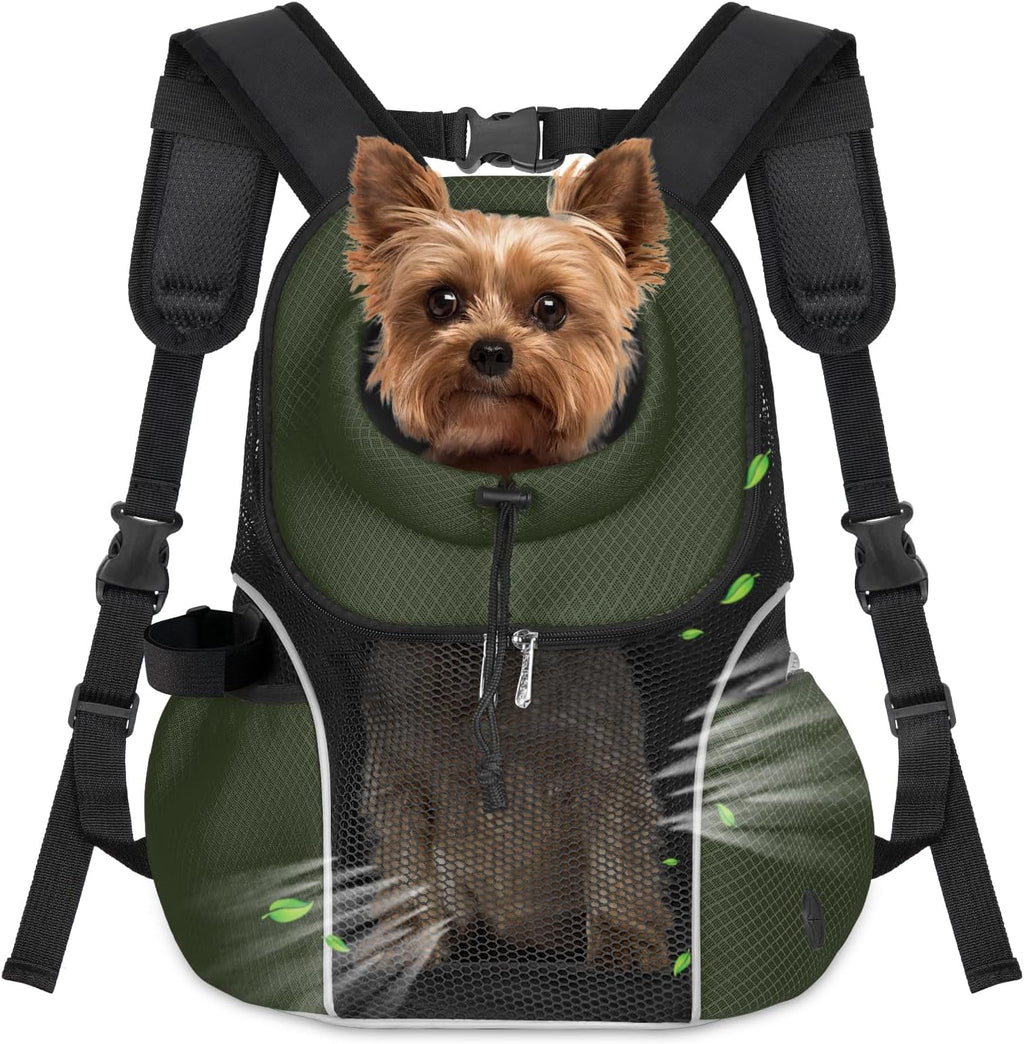 Pet Dog Carrier Backpack Small Dog Front Backpack Ventilated Mesh Dog Travel Back Pack with Safety Belt for Travel Hiking Cycling Outdoor Adventures (Size L: 10-14 Lbs, Rethink Pink)