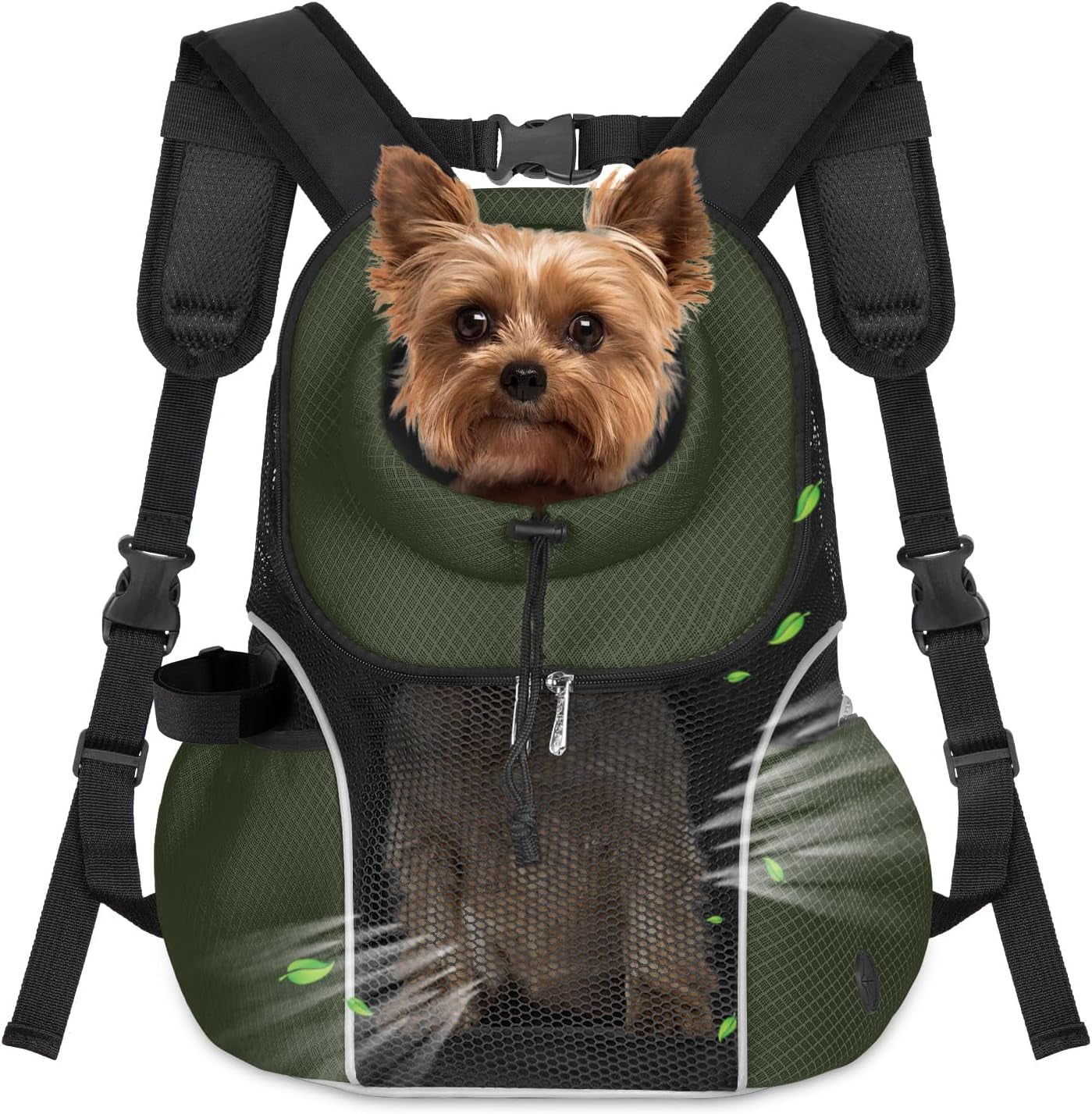 Pet Dog Carrier Backpack Small Dog Front Backpack Ventilated Mesh Dog Travel Back Pack with Safety Belt for Travel Hiking Cycling Outdoor Adventures (Size L: 10-14 Lbs, Rethink Pink)