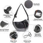 Pet Sling Carrier for Small Dogs Cats,Breathable Mesh Travelling Hand Free Puppy Backpack with Pouch and Adjustable Strap Carrier