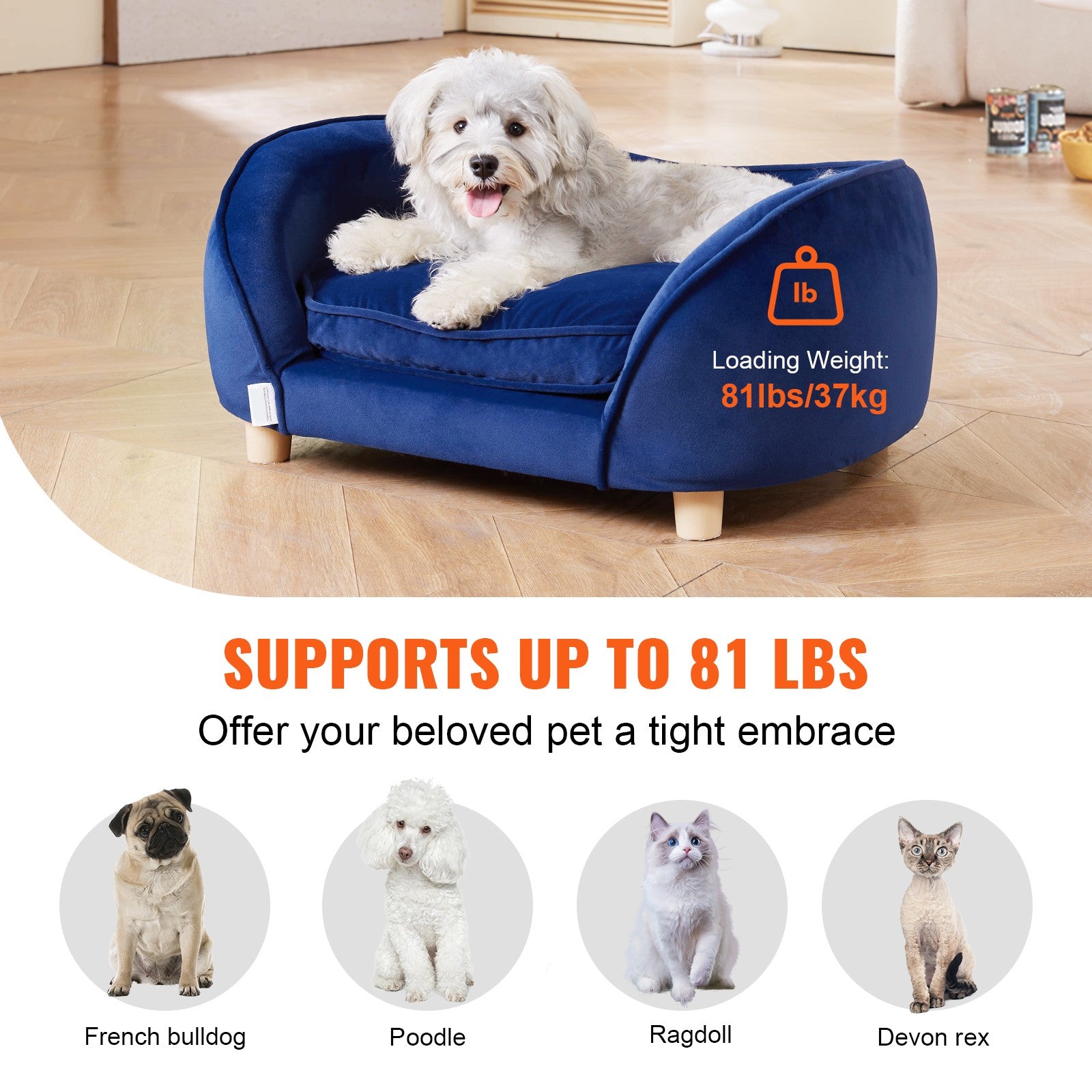 Uimoso Pet Sofa Dog Couch for Medium-Sized Dogs and Cats Dog Sofa Bed 81 Lbs