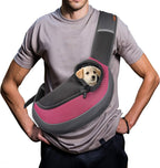 Pet Sling Carrier for Small Dogs Cats,Breathable Mesh Travelling Hand Free Puppy Backpack with Pouch and Adjustable Strap Carrier