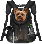Pet Dog Carrier Backpack Small Dog Front Backpack Ventilated Mesh Dog Travel Back Pack with Safety Belt for Travel Hiking Cycling Outdoor Adventures (Size L: 10-14 Lbs, Rethink Pink)