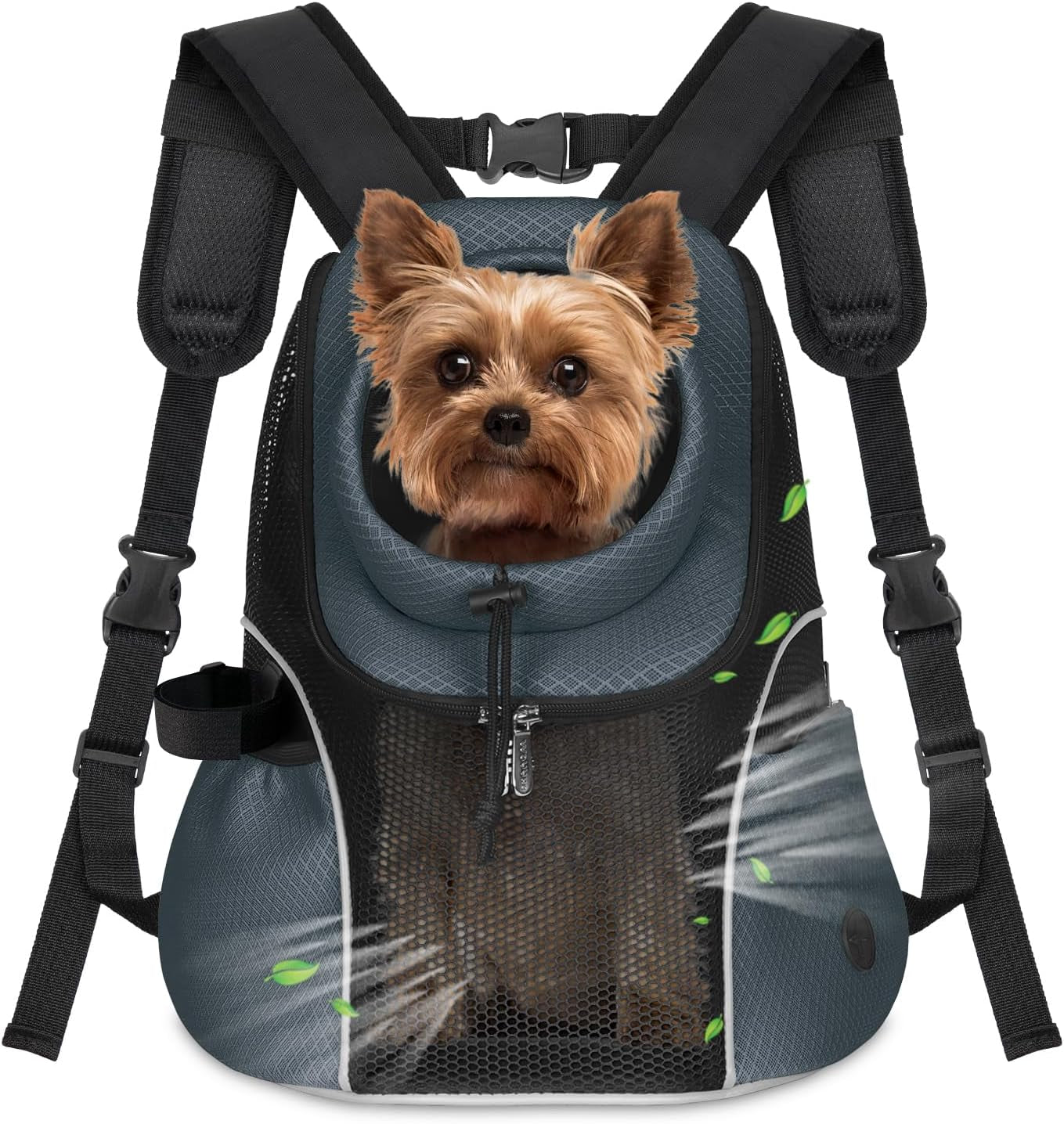 Pet Dog Carrier Backpack Small Dog Front Backpack Ventilated Mesh Dog Travel Back Pack with Safety Belt for Travel Hiking Cycling Outdoor Adventures (Size L: 10-14 Lbs, Rethink Pink)