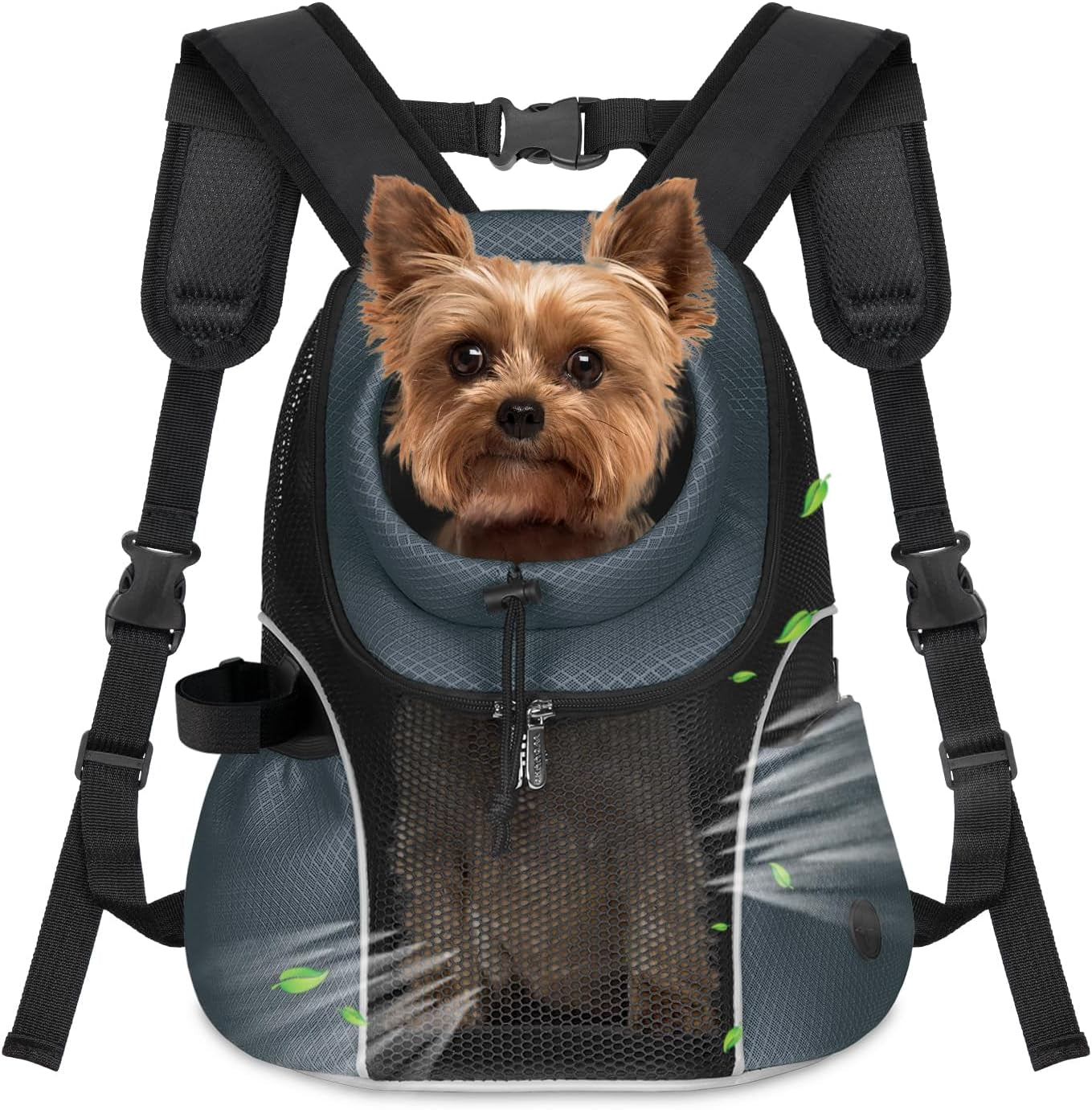 Pet Dog Carrier Backpack Small Dog Front Backpack Ventilated Mesh Dog Travel Back Pack with Safety Belt for Travel Hiking Cycling Outdoor Adventures (Size L: 10-14 Lbs, Rethink Pink)