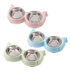 Pet Cute Plastic Food Water Bowls for Cats Dog Dishes Feeder and Drinker Eating Bowls Things Home Items Pet Supplies