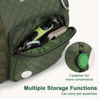 Dog Purse Carrier, Dog Carrier with Pockets for Small Dogs, Fits Dogs 5.5 Lbs to 11 Lbs, Cat and Puppies Tote Bag, Outing, Travel, Vet, Green