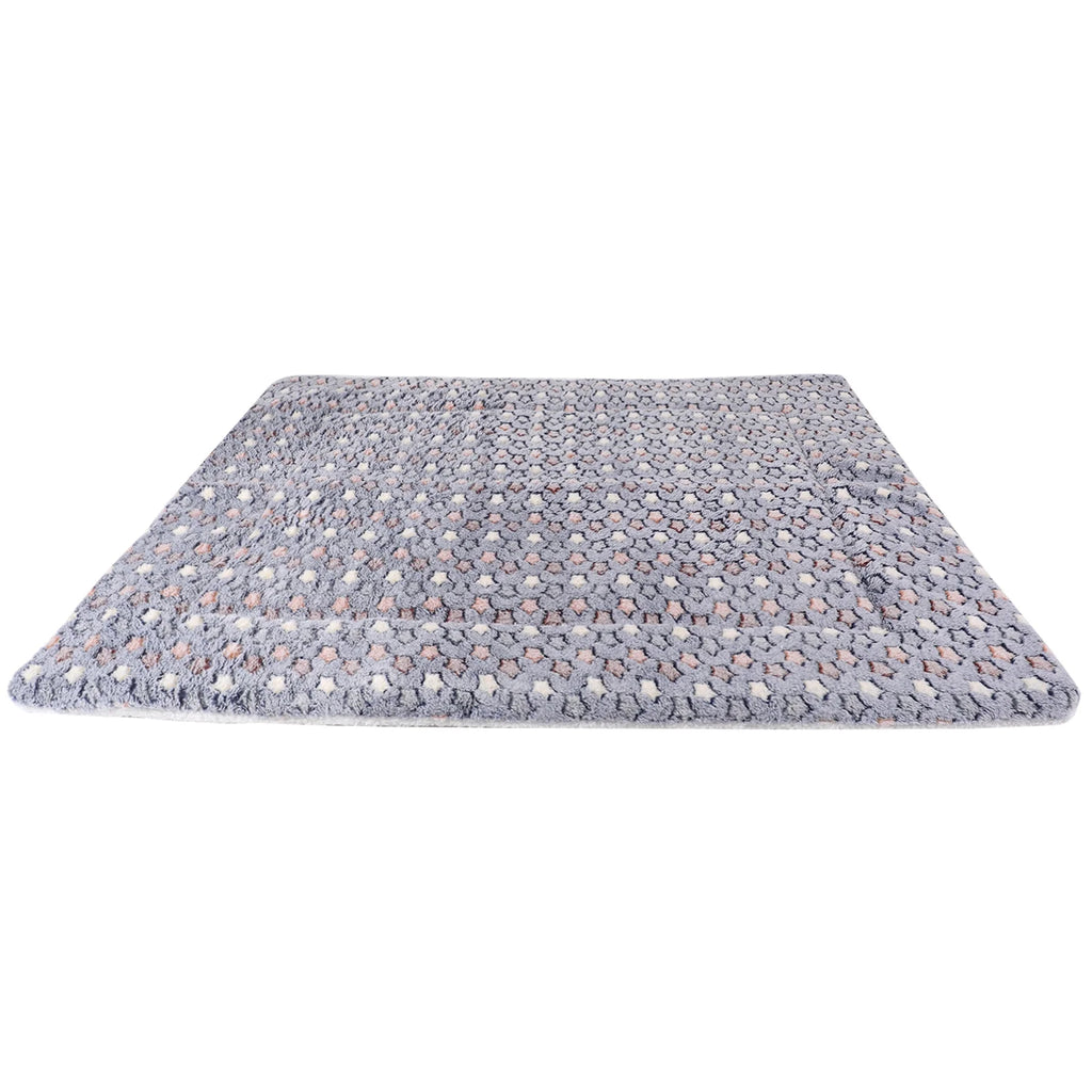 Soft Dog Cat Crate Bed Blanket Reversible Fleece Pet Bed Kennel Pads