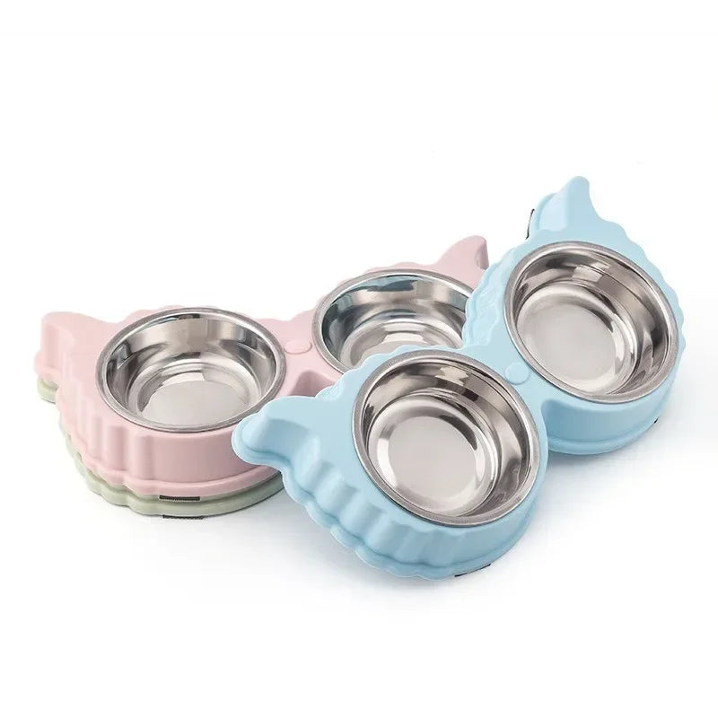 Pet Cute Plastic Food Water Bowls for Cats Dog Dishes Feeder and Drinker Eating Bowls Things Home Items Pet Supplies