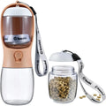 Dog Water Bottle with Food Container Travel Puppy Water Bowl Portable Pet Dispenser Dog Stuff Accessories Items Puppy Essential