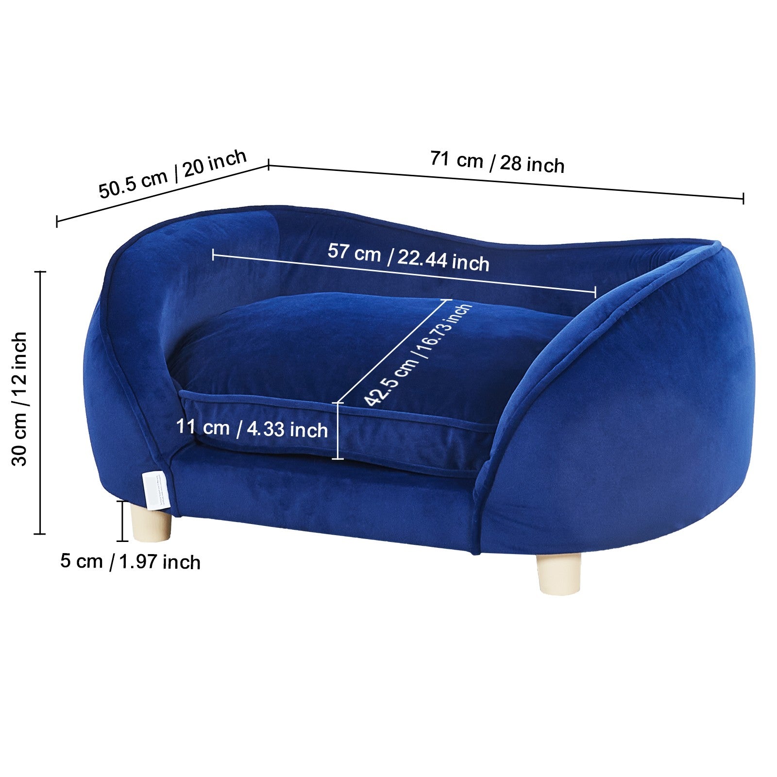 Uimoso Pet Sofa Dog Couch for Medium-Sized Dogs and Cats Dog Sofa Bed 81 Lbs
