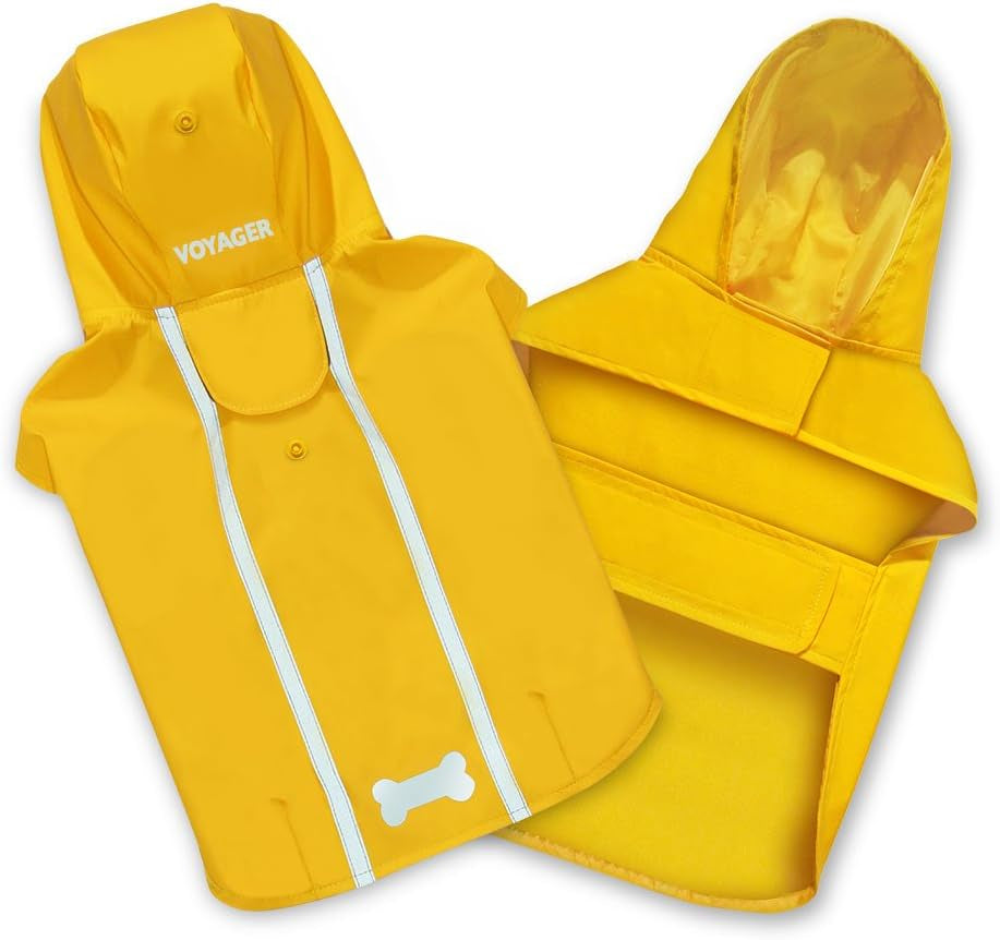 - Voyager Waterproof Dogs Rain Poncho, Yellow, Medium, "Chest: 19"" ~ 25""" (253-YW-M)