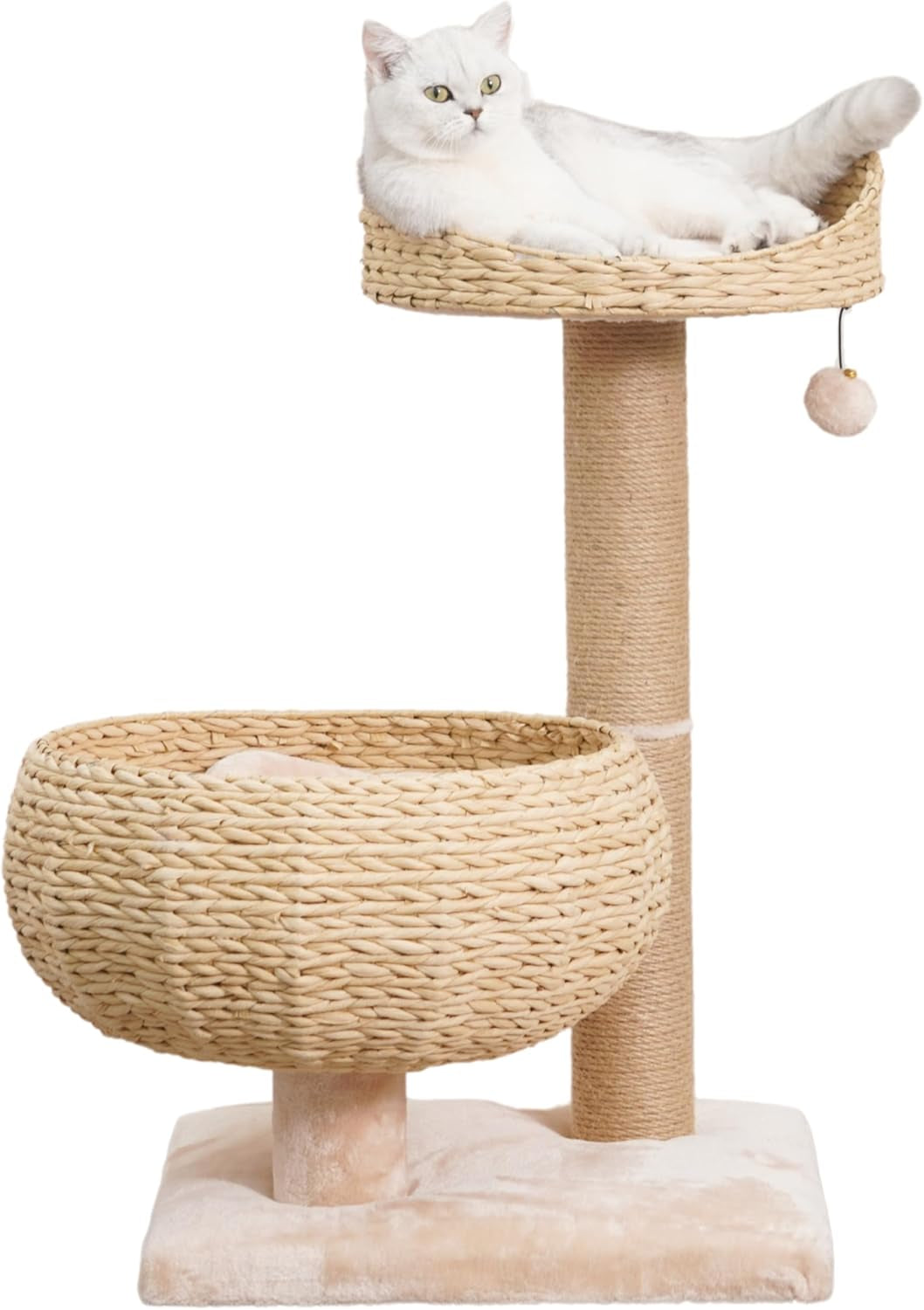 Paper Rope Natural Bowl Shaped with Perch Cat Tree