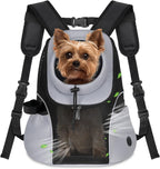 Pet Dog Carrier Backpack Small Dog Front Backpack Ventilated Mesh Dog Travel Back Pack with Safety Belt for Travel Hiking Cycling Outdoor Adventures (Size L: 10-14 Lbs, Rethink Pink)
