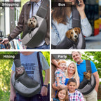 Pet Sling Carrier for Small Dogs Cats,Breathable Mesh Travelling Hand Free Puppy Backpack with Pouch and Adjustable Strap Carrier