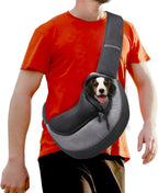 Pet Sling Carrier for Small Dogs Cats,Breathable Mesh Travelling Hand Free Puppy Backpack with Pouch and Adjustable Strap Carrier