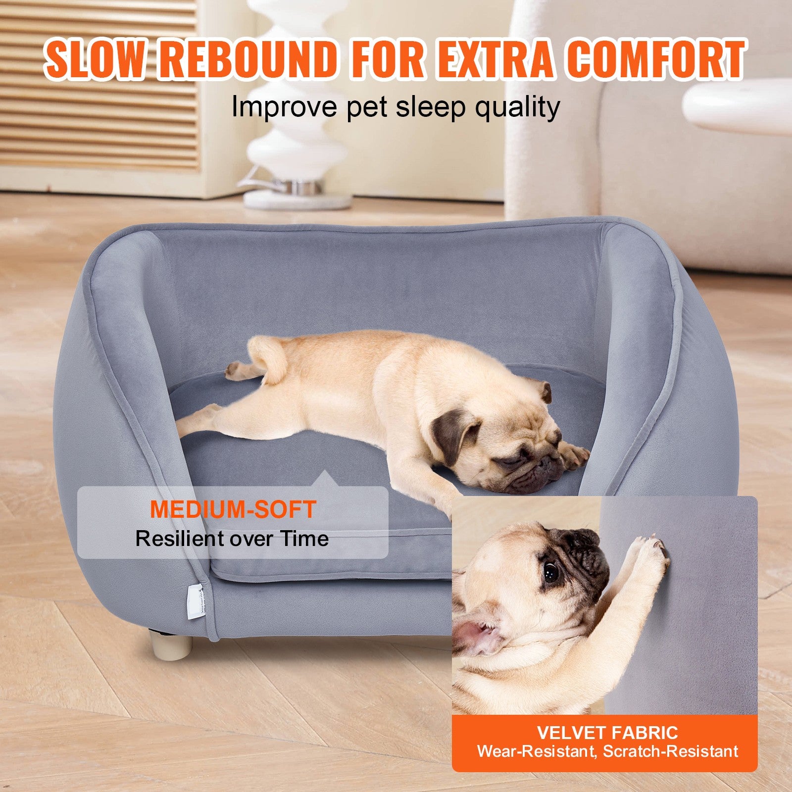 Uimoso Pet Sofa Dog Couch for Small-Sized Dogs and Cats Dog Sofa Bed 66 Lbs