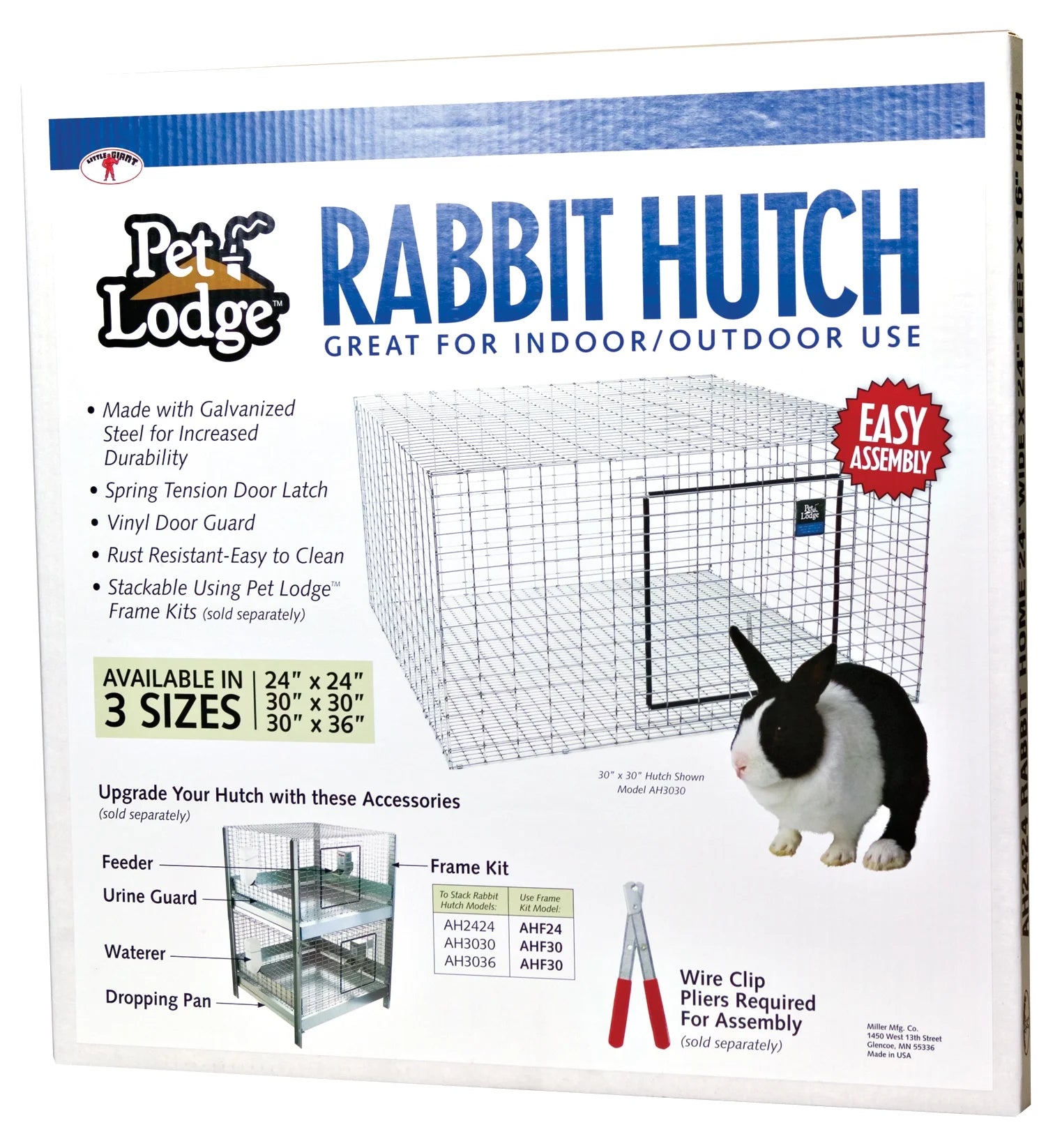 Miller Manufacturing 24In. X 24In. X 16In. Rabbit Hutch AH2424