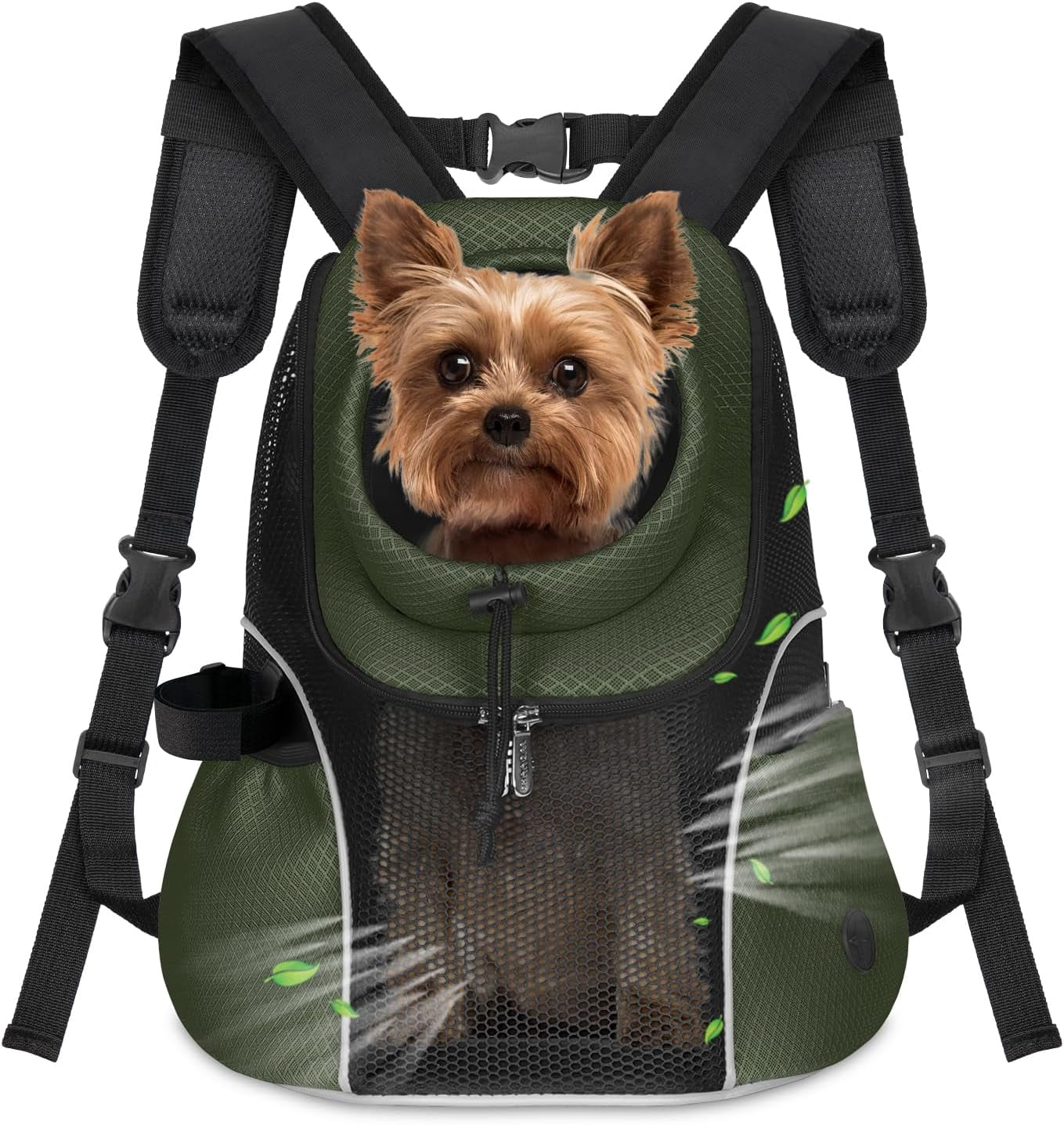 Pet Dog Carrier Backpack Small Dog Front Backpack Ventilated Mesh Dog Travel Back Pack with Safety Belt for Travel Hiking Cycling Outdoor Adventures (Size L: 10-14 Lbs, Rethink Pink)