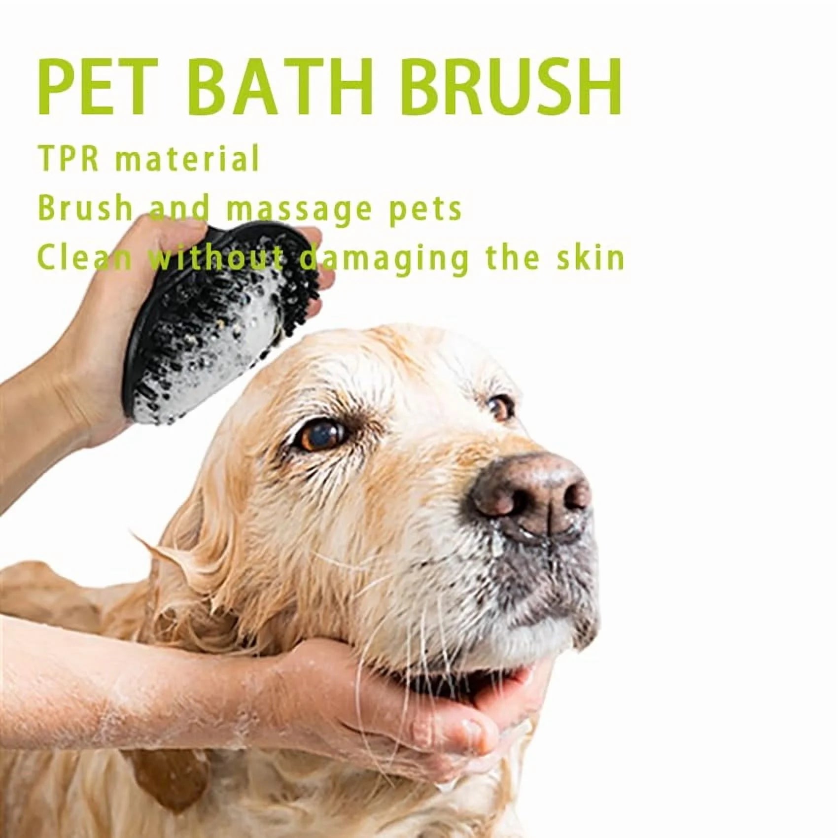 3PCS Dog Grooming Kit - Deshedding Brush, Slicker Brush, Bath Brush and Comb for Pet Supplies (Green Black)