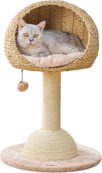 Paper Rope Natural Bowl Shaped with Perch Cat Tree