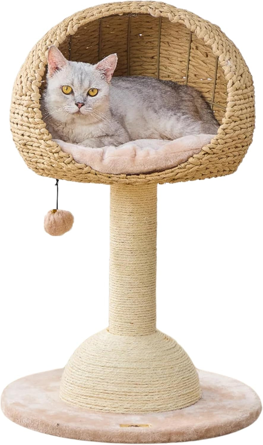 Paper Rope Natural Bowl Shaped with Perch Cat Tree