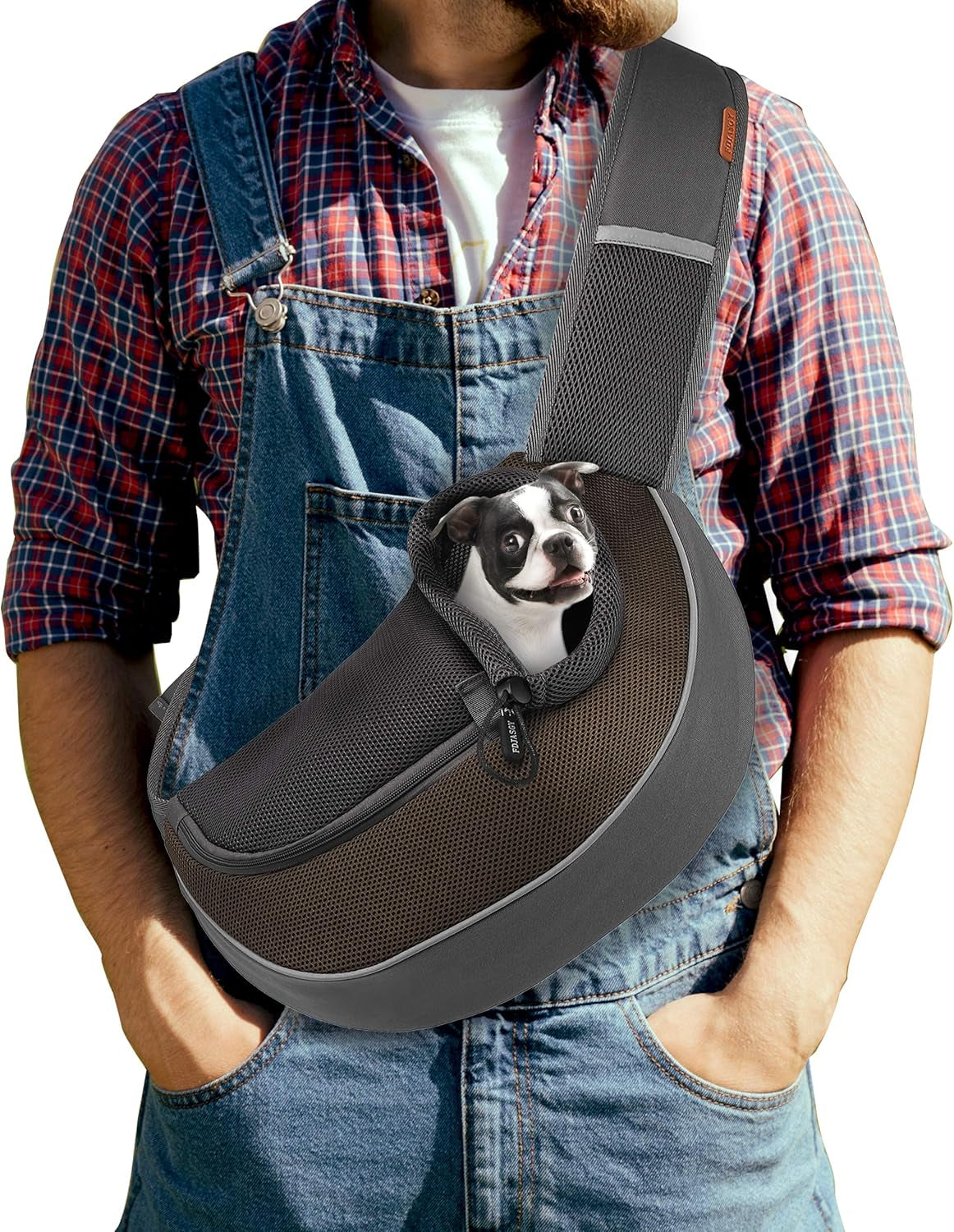 Pet Sling Carrier for Small Dogs Cats,Breathable Mesh Travelling Hand Free Puppy Backpack with Pouch and Adjustable Strap Carrier