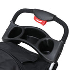 Foldable Dog Stroller 3 Wheels Pet Stroller for Dog / Cat Durable Travel Carrier with Storage Basket - Black
