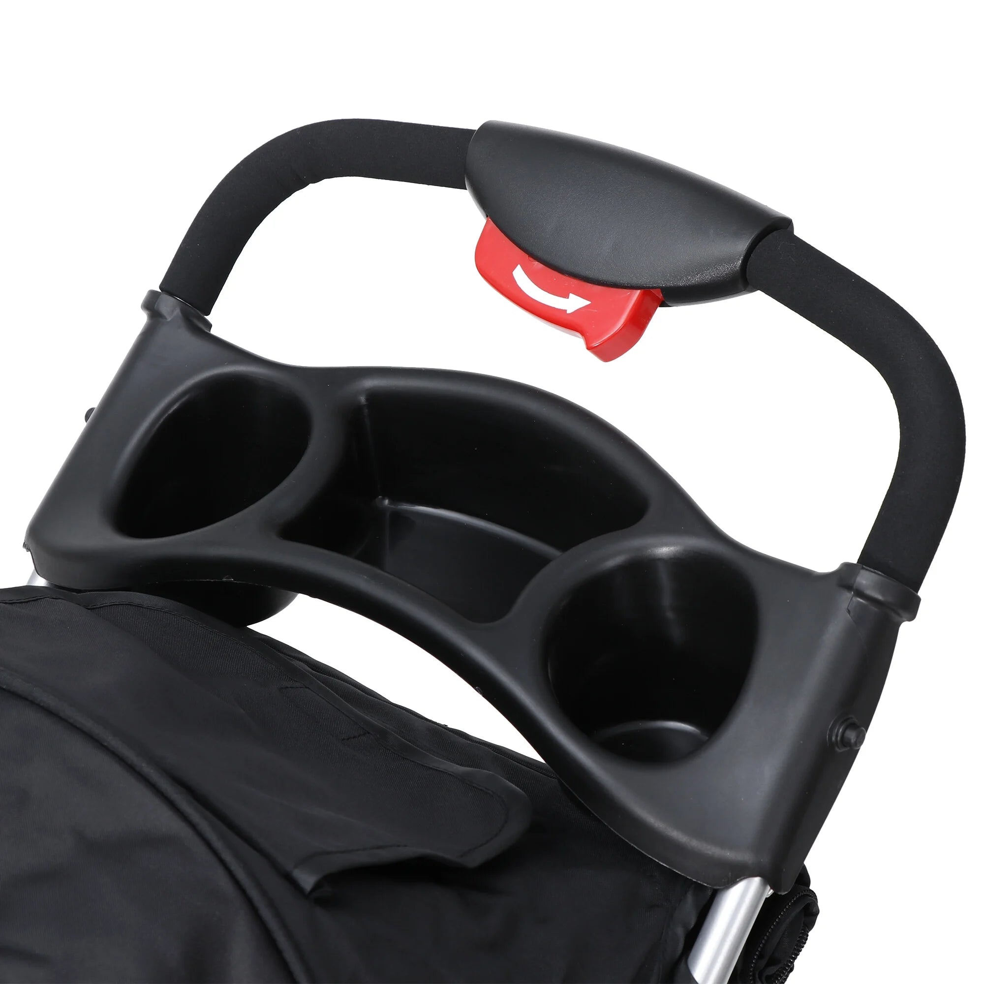 Foldable Dog Stroller 3 Wheels Pet Stroller for Dog / Cat Durable Travel Carrier with Storage Basket - Black